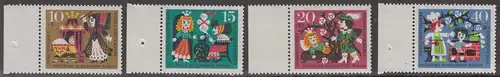 BERLIN 1964 Michel-Nummer 237-240 postfrisch SATZ(4) EINZELMARKEN RÄNDER links - Märchen der Gebrüder Grimm: Dornröschen