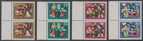 BERLIN 1964 Michel-Nummer 237-240 postfrisch SATZ(4) vert.PAARE RÄNDER links - Märchen der Gebrüder Grimm: Dornröschen