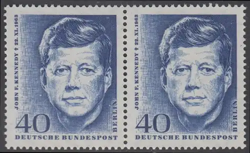 BERLIN 1964 Michel-Nummer 241 postfrisch horiz.PAAR - John F. Kennedy, US-Präsident