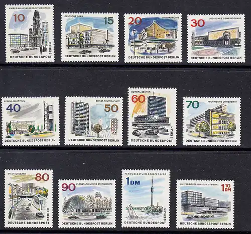 BERLIN 1965 Michel-Nummer 265 postfrisch SATZ(12) EINZELMARKEN - Das neue Berlin