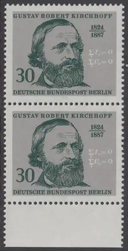 BERLIN 1974 Michel-Nummer 465 postfrisch vert.PAAR RAND unten - Georg Wenzeslaus von Knobelsdorff, Baumeister und Maler