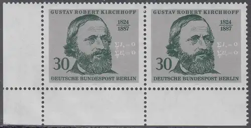BERLIN 1974 Michel-Nummer 465 postfrisch horiz.PAAR ECKRAND unten links - Georg Wenzeslaus von Knobelsdorff, Baumeister und Maler