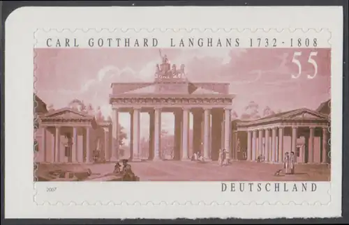 BUND 2007 Michel-Nummer 2636 postfrisch EINZELMARKE (a) -aus MH/selbstklebend-