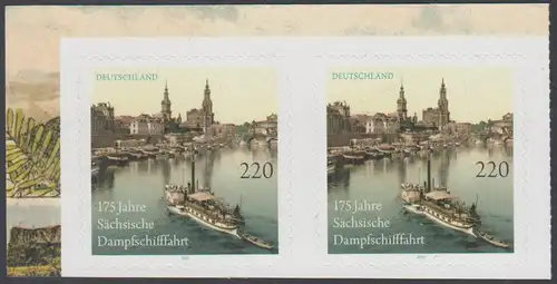 BUND 2011 Michel-Nummer 2874 postfrisch horiz.PAAR ECKRAND oben links -aus MH/selbstklebend-