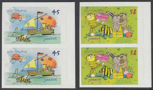 BUND 2013 Michel-Nummer 2995-2996 postfrisch SATZ(2) vert.PAAR (b) -aus MH/selbstklebend-