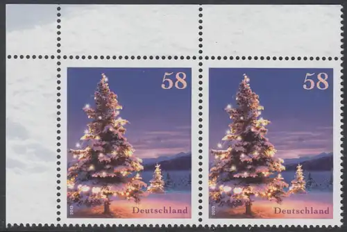 BUND 2013 Michel-Nummer 3039 postfrisch horiz.PAAR ECKRAND oben links
