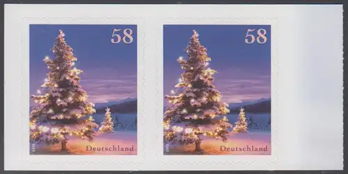 BUND 2013 Michel-Nummer 3041 postfrisch horiz.PAAR ECKRAND oben links -aus MH/selbstklebend-