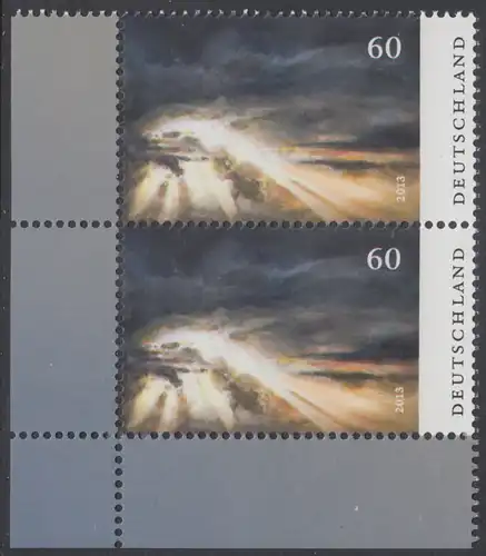 BUND 2013 Michel-Nummer 3044 postfrisch vert.PAAR ECKRAND unten links