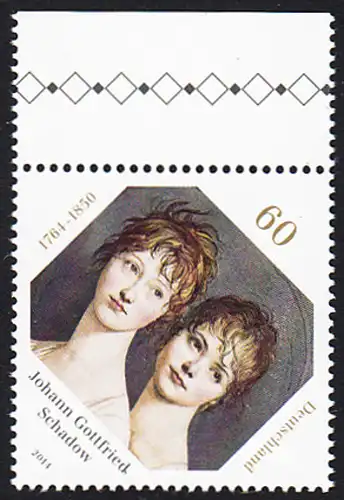 BUND 2014 Michel-Nummer 3079 postfrisch EINZELMARKE RAND unten 