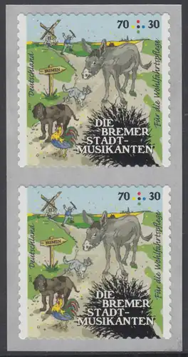 BUND 2017 Michel-Nummer 3287 postfrisch vert.PAAR -Rollenmarken / selbstklebend-