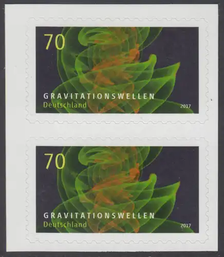 BUND 2018 Michel-Nummer 3356 postfrisch vert.PAAR (a) (aus MH / selbstklebend)