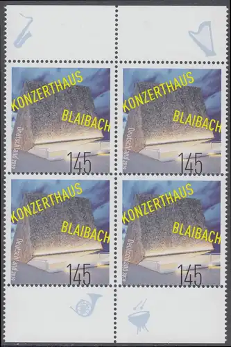 BUND 2019 Michel-Nummer 3451 postfrisch BLOCK oben/unten