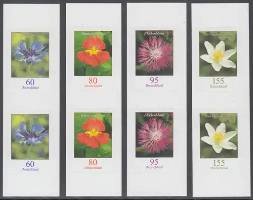 BUND 2019 Michel-Nummer 3481-3484 postfrisch SATZ(4) vert.PAARE (a) -aus Foliobogen/selbstklebend-