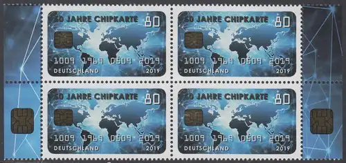 BUND 2019 Michel-Nummer 3494 postfrisch BLOCK RÄNDER rechts/links