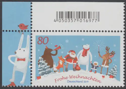 BUND 2019 Michel-Nummer 3504 postfrisch EINZELMARKE ECKRAND oben links