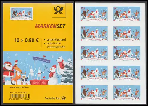 BUND 2019 Michel-Nummer 3505 postfrisch MARKENHEFT(10) (selbstklebend)