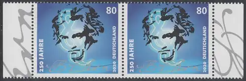 BUND 2020 Michel-Nummer 3513 postfrisch horiz.PAAR RÄNDER rechts/links (a)