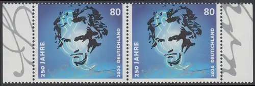 BUND 2020 Michel-Nummer 3513 postfrisch horiz.PAAR RÄNDER rechts/links (c)