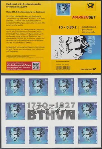 BUND 2020 Michel-Nummer 3520 postfrisch Folioset(10) (selbstklebend)