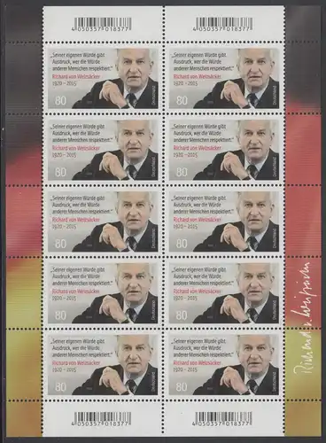 BUND 2020 Michel-Nummer 3539 postfrisch BOGEN(10)