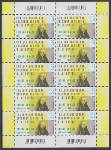 BUND 2020 Michel-Nummer 3548 postfrisch BOGEN(10) 