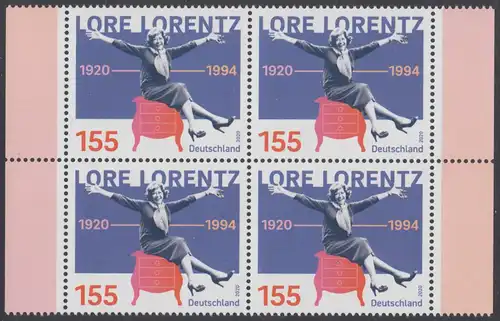 BUND 2020 Michel-Nummer 3565 postfrisch BLOCK RÄNDER rechts/links