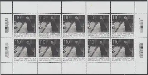 BUND 2020 Michel-Nummer 3579 postfrisch BOGEN(10)