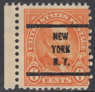 USA Michel 0268 / Scott 0558 postfrisch EINZELMARKE RAND links precancelled - Persönlichkeiten und Landesmotive: James A. Garfield