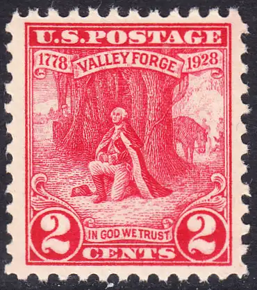 USA Michel 0309 / Scott 0645 postfrisch EINZELMARKE (a2) - 150. Jahrestag des Winterlagers der Armee von General Washington in Valley Forge