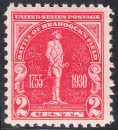USA Michel 0329 / Scott 0688 postfrisch EINZELMARKE (a1) - 175. Jahrestag der Schlacht von Braddock’s Field (Schlacht bei Monongahela)
