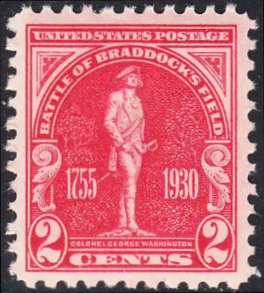 USA Michel 0329 / Scott 0688 postfrisch EINZELMARKE (a2) - 175. Jahrestag der Schlacht von Braddock’s Field (Schlacht bei Monongahela)