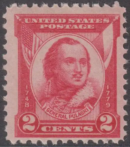 USA Michel 0331 / Scott 0690 postfrisch EINZELMARKE (a1) - 150. Todestag von General Casimir Pulaski