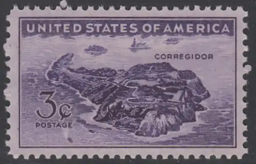 USA Michel 0528 / Scott 0925 postfrisch EINZELMARKE - Verteidigung der philippinischen Insel Corregidor