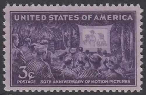 USA Michel 0531 / Scott 0926 postfrisch EINZELMARKE (a1) - 50 Jahre Kino