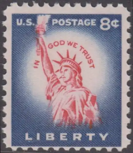 USA Michel 0663 / Scott 1042 postfrisch EINZELMARKE - Bedeutende Amerikaner, Bauwerke: Freiheitsstatue