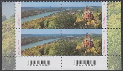 BUND 2020 Michel-Nummer 3510-3511 postfrisch BLOCK ECKRÄNDER unten rechts/links 