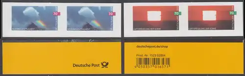 BUND 2019 Michel-Nummer 3445-3446 postfrisch SATZ(2) horiz.PAARE m/ EAN (aus MH/selbstklebend) 