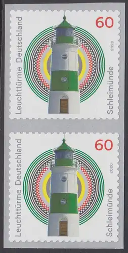 BUND 2020 Michel-Nummer 3555 postfrisch vert.PAAR(a) (coils / selbstklebend)