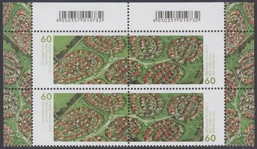 BUND 2021 Michel-Nummer 3580-3581 postfrisch BLOCK ECKRÄNDER oben rechts/links