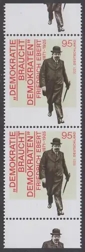 BUND 2021 Michel-Nummer 3589 postfrisch vert.PAAR RÄNDER oben/unten 