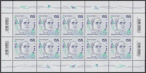 BUND 2021 Michel-Nummer 3598 postfrisch BOGEN(10)