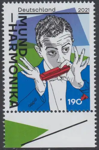 BUND 2021 Michel-Nummer 3601 postfrisch EINZELMARKE RAND unten (c)