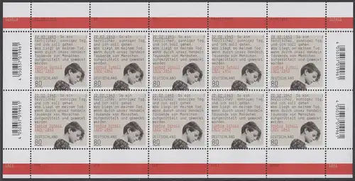 BUND 2021 Michel-Nummer 3606 postfrisch BOGEN(10)