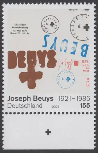 BUND 2021 Michel-Nummer 3610 postfrisch EINZELMARKE RAND unten (c)