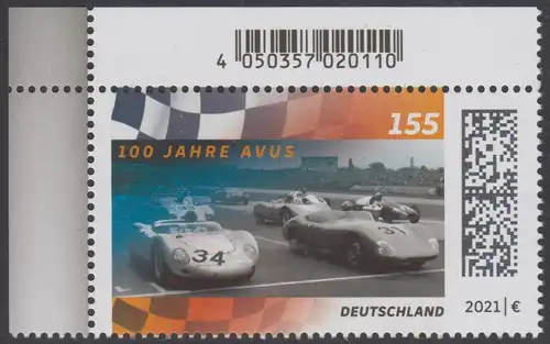 BUND 2021 Michel-Nummer 3616 postfrisch EINZELMARKE ECKRAND oben links