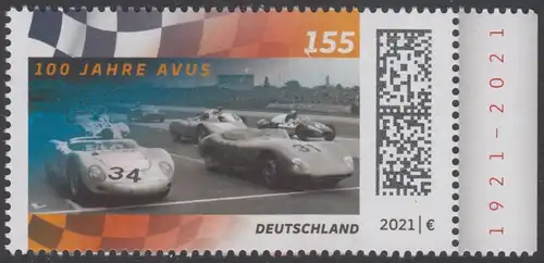 BUND 2021 Michel-Nummer 3616 postfrisch EINZELMARKE RAND rechts (b)