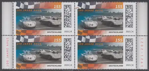 BUND 2021 Michel-Nummer 3616 postfrisch BLOCK RÄNDER rechts/links (a)