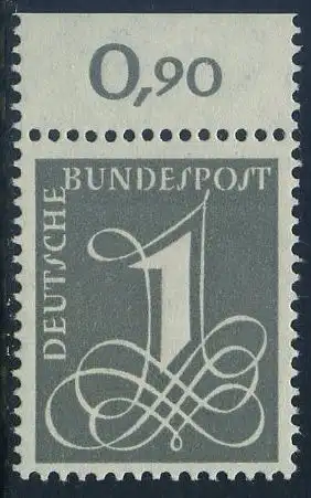 BUND 1955 Michel-Nummer 0226y postfrisch EINZELMARKE RAND oben