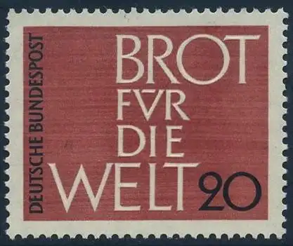 BUND 1962 Michel-Nummer 0389 postfrisch EINZELMARKE