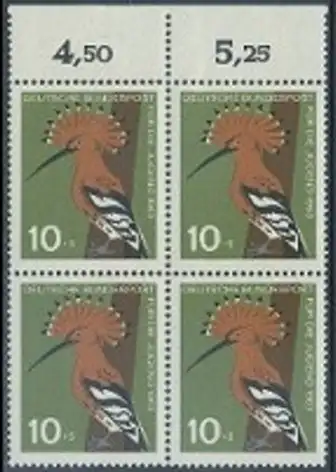 BUND 1963 Michel-Nummer 0401 postfrisch BLOCK RANDMARKEN oben